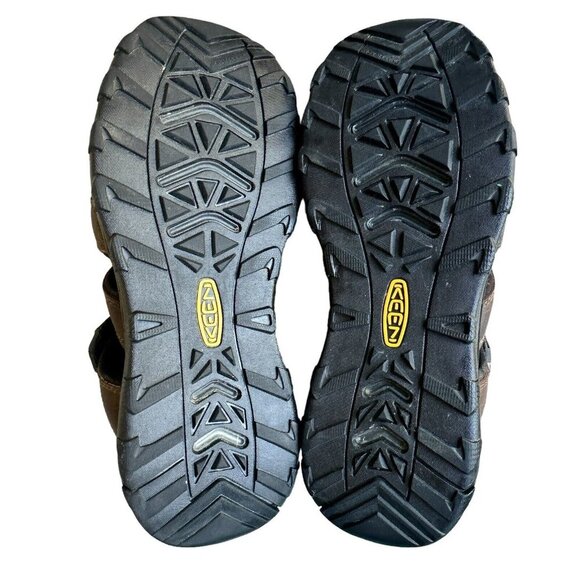 KEEN Whisper Sandals Leather Men's Youth Dark Brown Size 5 Outdoor Hiking - Picture 6 of 10